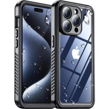 Imagem de Capa à Prova d'Água Red2Fire para iPhone 15 Pro Max com Protetor de Te