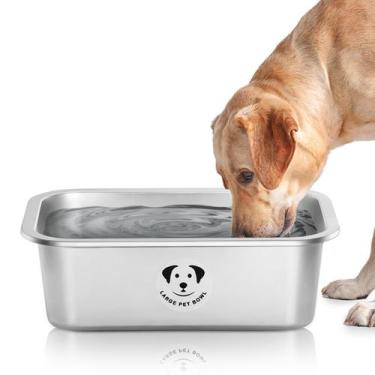 Imagem de Taças para Cães Grandes GIXSEGIE - Aço Inoxidável 10L