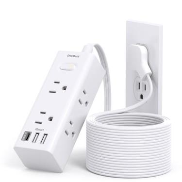 Imagem de Cabo Extensão One Beat 15 Pés - 6 Tomadas e 3 USB com Protetor de Surt