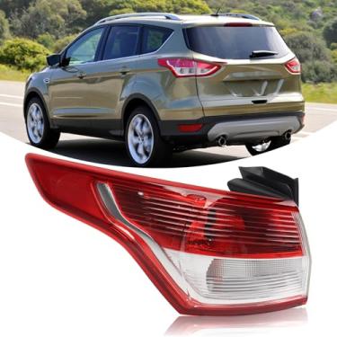 Imagem de YEQSHNG Luz traseira com montagem de lâmpada compatível com Ford 2013 2014 2015 2016 lâmpada traseira de escape lado esquerdo substituição FO2800229 CJ5Z13405E