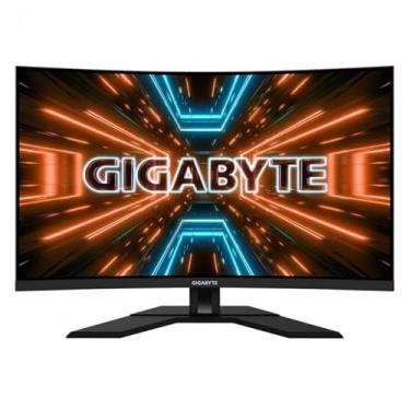 Imagem de Monitor Gamer Curvo Gigabyte 32" QHD M32QC-SA Ajuste de Altura Inclinação Vesa 1ms 165Hz 2 HDMI 1 DP 2 USB 3.0 1 Tipo-C