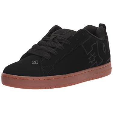 Imagem de DC Tênis de skate casual Court Graffik, Preto/Gum/Preto, 8.5