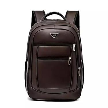 Imagem de Mochila Masculina Couro Resistente Impermeável Reforçada - New Bag, Ma