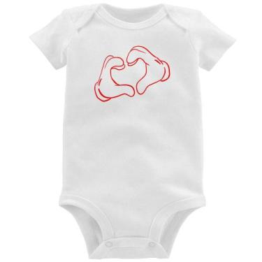 Imagem de Body Bebê Love Hand - Foca na Moda, Branco, M