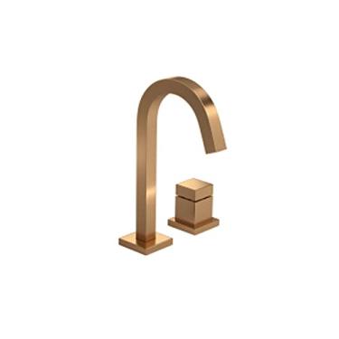 Imagem de Torneira de mesa bica alta para lavatório Cubo, Gold Matte, Deca, 1191.GL86.MT