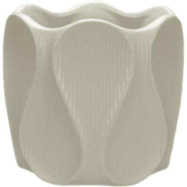 Imagem de CACHEPÔ VASO DECORATIVO PLANTA HOME&CO CERÂMICA 10x10x10cm MARFIM