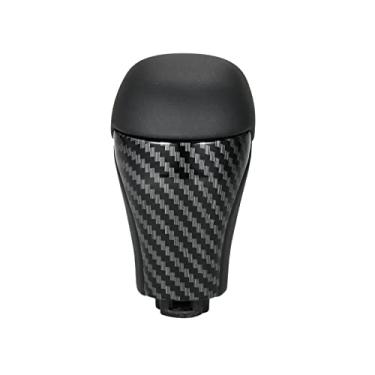 Imagem de Prémio PU Couro Botão de Mudança Automática, Listrado Madeira Car Gear Shift Knot para Prado Com Passo Simplificado (Tipo 2)