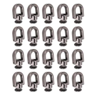 Imagem de Conjunto de rebites decorativos de metal rebite de 20pcs para produtos de couro para boletim de boletim, certifique -se de usar o uso diário (Preto prateado)