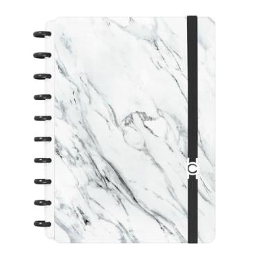Imagem de Caderno Criativo Marmore Branco A4/A5 Disco Inteligente (Grande A4)