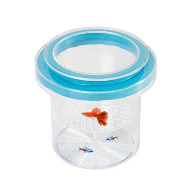 Imagem de Swirge Caixa flutuante de reprodução de peixes, caixa de isolamento de peixes de acrílico para aquário de aquário, incubadora de incubadora para camarão betta peixe-palhaço Guppy (grande)