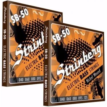 Imagem de Kit 02 Encordoamentos de Baixo 5 Cordas 040 Strinberg Sb50