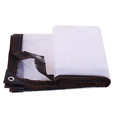 Imagem de YGCBL Folha de lona de cobertura à prova d'água, rede de guarda-sol, pano de sombra, cobertura de folha de chão transparente toldo de planta de varanda resistente para jardim, acampamento, pátio, 120