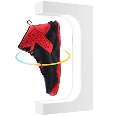 Imagem de DIDWI Suporte de exibição de sapatos levitante com luz LED giratória, suporte para presente, decoração de casa, colecionadores de sapatos, exposição