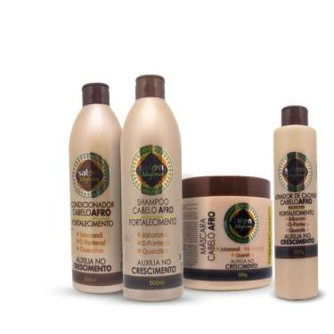Imagem de Kit Tratamento Cabelo Afro Mais Força Salon Maycrene + Ativador Afro