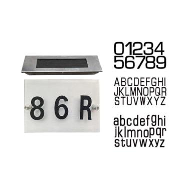 Imagem de Ｂｅｓｇａ Placa de sinalização de endereço de casa iluminada solar montada na parede para garagem externa, Painel 140x235mm