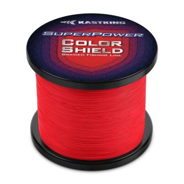 Imagem de Linha de pesca KastKing Superpower ColorShield Red 65 lb 1000Y