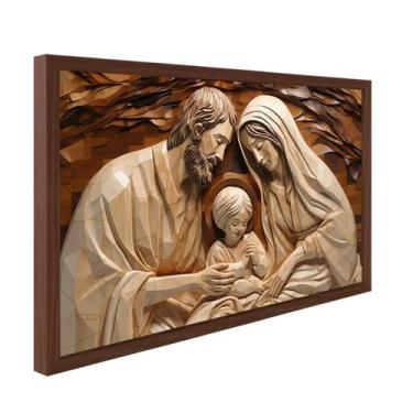 Imagem de Quadro Decorativo Religiosos Santa Ceia Jesus Fé Sagrada Família com M
