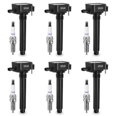 Imagem de Godhop Pacote De Bobina Ignição Uf648 E Velas Irídio 97390, Conjunto 6 - Compatível Com Chrysler 200, 300, Dodge Challenger, Avenger, Jeep Grand Cherokee, Wrangler, Volkswagen Routan 3.2L 3.6L V6