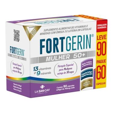 Imagem de Fortgerin Mulher 50+ (Leve 90 Pague 60 Cápsulas) - Fórmula espacial para mulheres acima de 50 anos, com 13 vitaminas e 9 minerais. Com boro e Zeaxantina e Ômega 3