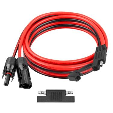 Imagem de Cabo de extensão SAE de 3 m 10 AWG, conector SAE, carregador de bateria, painel solar, adaptador reverso de polaridade SAE para motor de pesca automotiva, trator RV