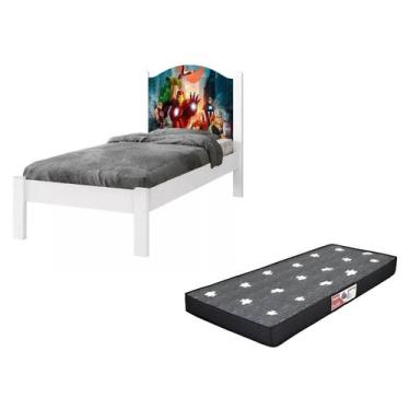 Imagem de Cama Adesivada Solteiro Personagens Acompanha Colchão 188x88 D20 - Any