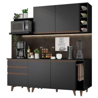 Imagem de Cozinha Completa Madesa Reims com Armário e Balcão - Preto