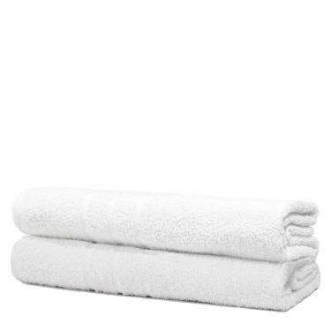 Imagem de Kit 2 Toalhas De Banho Atacado Macia Direto De Fabrica Prata - Branco