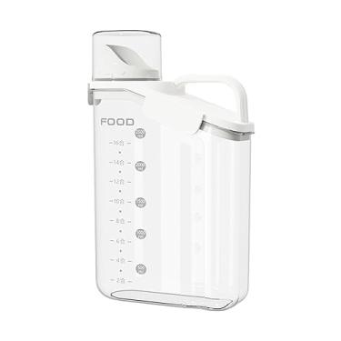 Imagem de WINIAER Recipiente Hermético Para Armazenamento De Arroz Com Copo Medidor, Ração Seca Cereais 3 A 5 Libras, Caixa Cães E Gatos, Plástico Transparente Sem Bpa