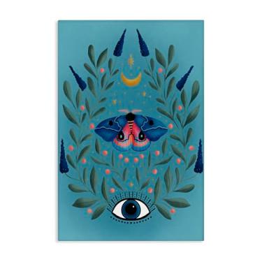 Imagem de Stupell Industries Mindfulness Moth & Eye Canvas Wall Art Design por Metka Hiti, 20 x 30