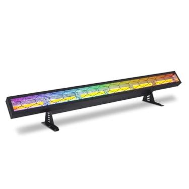 Imagem de MFL. Barra De Luz Led Para Palco, Luminária Retro Corridas Cavalos Com 6 Leds Fundo Âmbar E Rgb, Efeitos Multicoloridos, Controle Pixel Strobe, Perfeita Iluminação Criativa Eventos, Dmx, Ativada Por