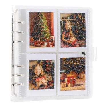 Imagem de Ayorasly Álbum De Fotos Polaroid Com 200 Compartimentos, Fichário Brilhante Para Cartões Fotos, Livro Memórias Transparente, Capa Pvc Portátil Pequeno 2X3, Adequado Bebês, Casamentos E Viagens, 1 Pa