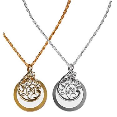 Imagem de Psivika 2 Peças Colar Lupa Óculos De Leitura Pingente Joias Óptica Com Corrente Pescoço Monóculo Portátil Para Coleção Biblioteca