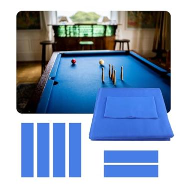 Imagem de Kit De Substituição De Feltro Para Mesa De Sinuca Pano De Bilhar Espesso Velocidade Rápida Para Clubes Domésticos Bares Jogos Esportivos Internos(Blue)