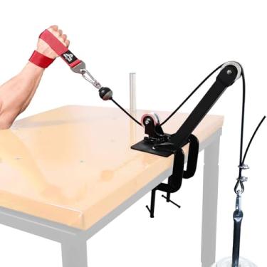 Imagem de WRIST FIGHT Sistema De Polia Para Luta Braço Combate, Aparelho Musculação Montado Na Mesa Com Pino Carga Peso, Braçadeiras Resistentes, Cabo Ajustável 1,5 M Exercícios