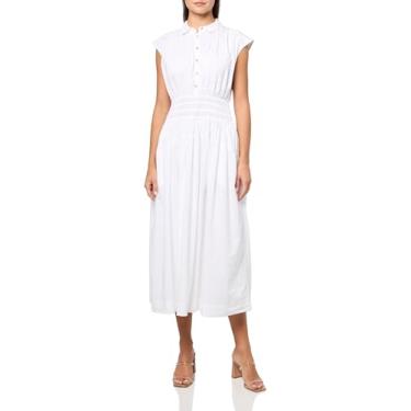 Imagem de Lucky Brand Vestido feminino midi com cintura caída, Branco brilhante, PP