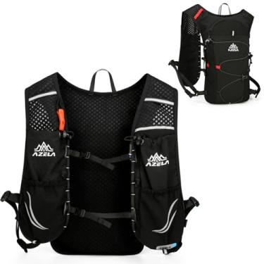 Imagem de Azarxis Mochila de hidratação para caminhada, corrida, mochila de 10L, colete para mulheres e homens, leve, ciclismo, trilha, corrida (preto - apenas mochila)