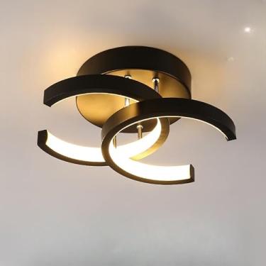 Imagem de 3 Cores(110V 220V) Luminária De Teto Led Minimalista Pendente Lustre Plafon para Sala Quarto Cozinha Ceiling Ligh(CC-Preto /3 Cores (110V-220V))