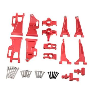 Imagem de YIJU Peças de reposição para carros RC 1:14, veículos e brinquedos de controle remoto, 7 peças, acessórios compactos e resistentes ao desgaste para 14209, Vermelho