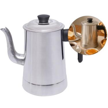 Imagem de Bule Café Chá de alumínio grosso de 2,3 litros com tampa e cabo em baq