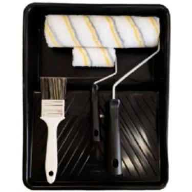 Imagem de kit para pintura c/01 bandeja plastica, 01 rolo lã 23cm, 01 suporte pa