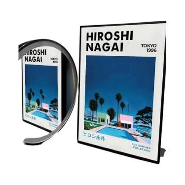 Imagem de Verão Praia Cidade Vintage Vaporwave Cartaz Adesivo De Papel À Prova D