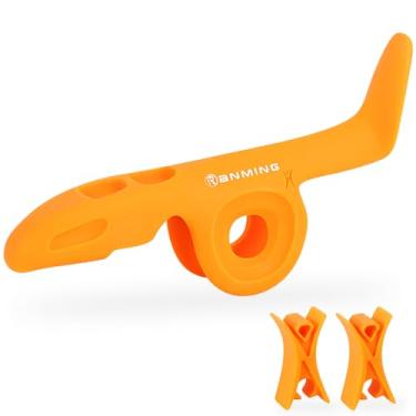 Imagem de ROWELL Suporte de arco de violino para prática – corretor de posição de mão de silicone antiderrapante ferramenta de ensino para iniciantes estudantes melhoram a aderência e postura do arco auxílio de