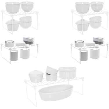 Imagem de Organizadores de Cozinha 5 peças Branco Metaltru - Kit 02