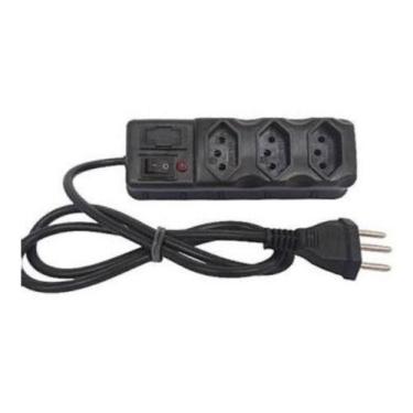 Imagem de Filtro De Linha Extensão Padrão 3 Tomadas Régua Chave - DTC