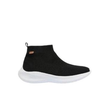 Imagem de Tênis Cano Alto Feminino Anacapri Slip On Knit C30351 Preto-Feminino