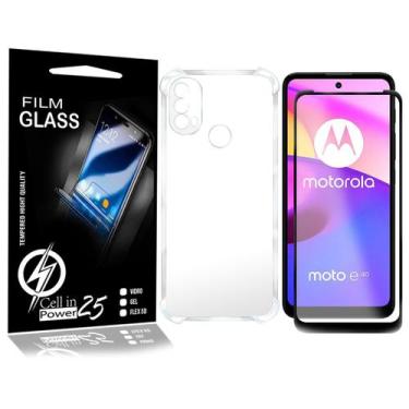 Imagem de Película Vidro 3D + Capa Anti SHOCK P/ Moto E40 XT2159 - Cell In Power