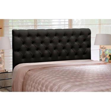 Imagem de Cabeceira Cristal 1,95 Cm Cama Box King Size Corino Preto