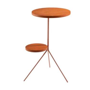 Imagem de Mesa Lateral Duo Aço 64cm X 44cm X 37cm - Daf Mobiliário