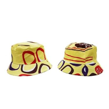 Imagem de Chapéu Cata Ovo Estampado - Azul Claro - Pierside, Amarelo