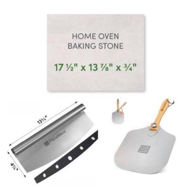 Imagem de Conjunto de pedras de pizza Fibrament-D Premium de 3 peças para fornos